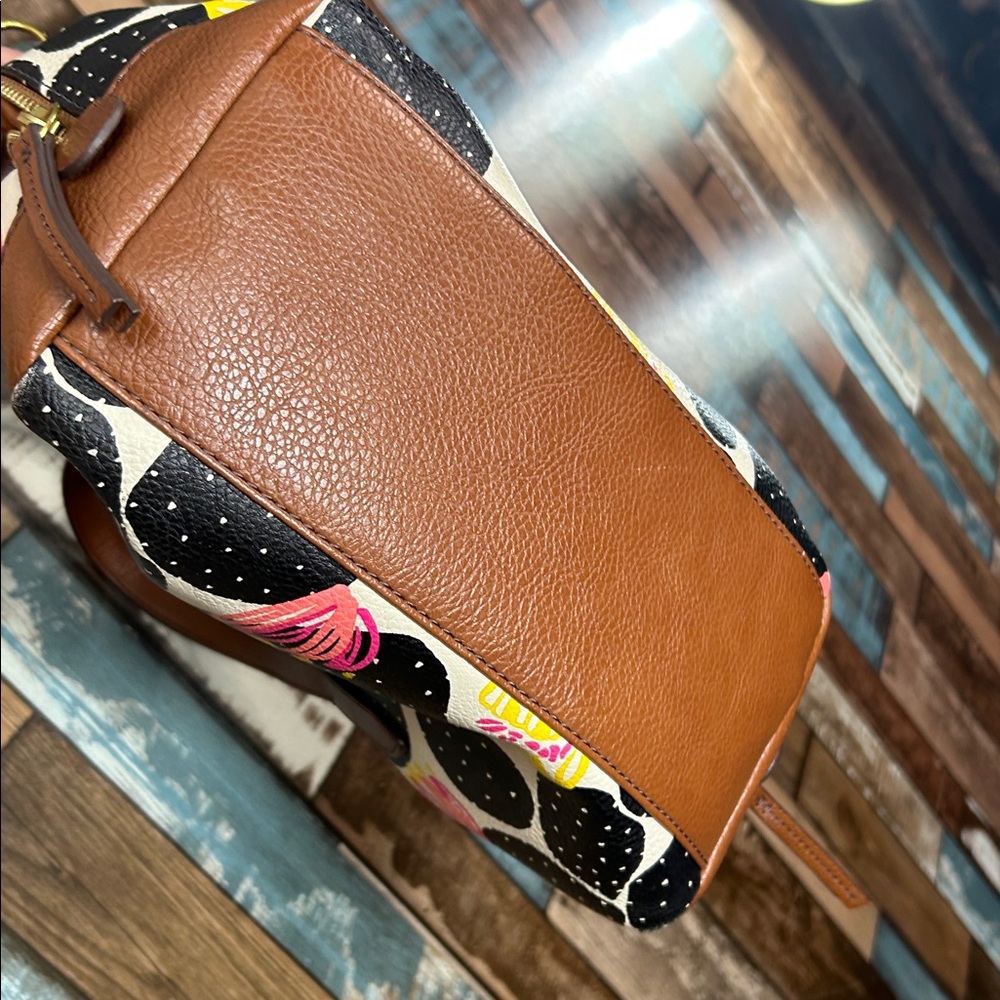 Fossil floral cactus Brown Fabric Interior crossbody bag - Picture 12 of 16